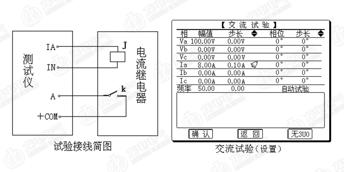 三相繼電保護(hù)測試儀示意圖